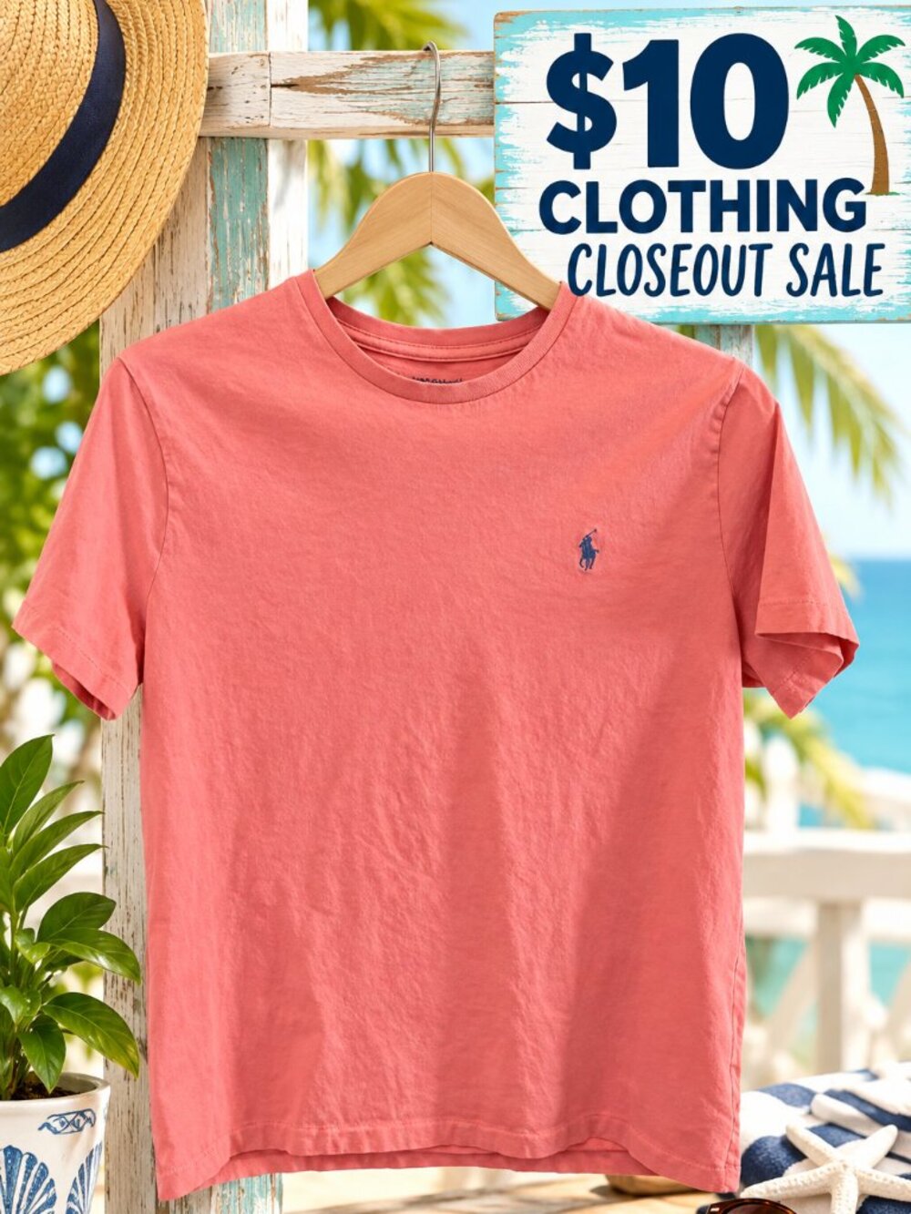 Polo by Ralph Lauren Coral Short Sleeve Tee